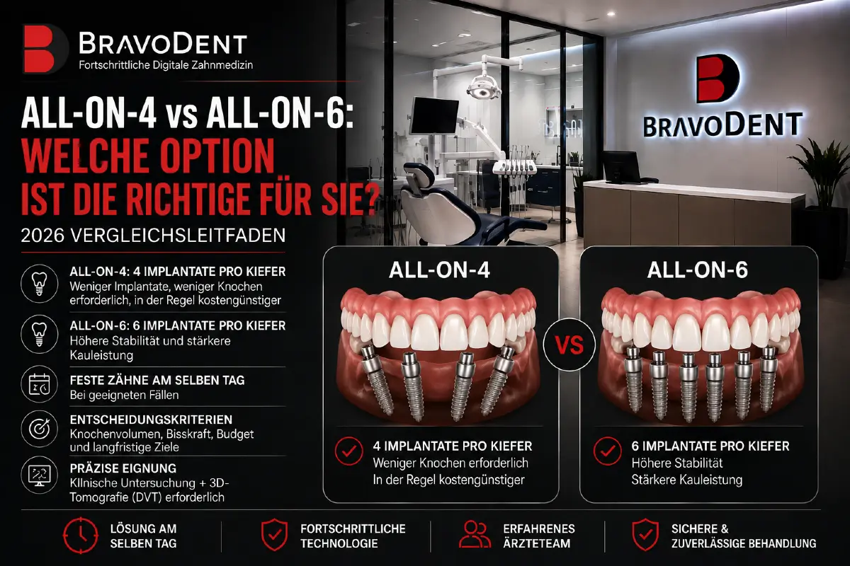 All-on-4 vs All-on-6: Welche Methode passt zu Ihnen? Vergleichsratgeber 2026 - Bravodent Diş Kliniği İstanbul