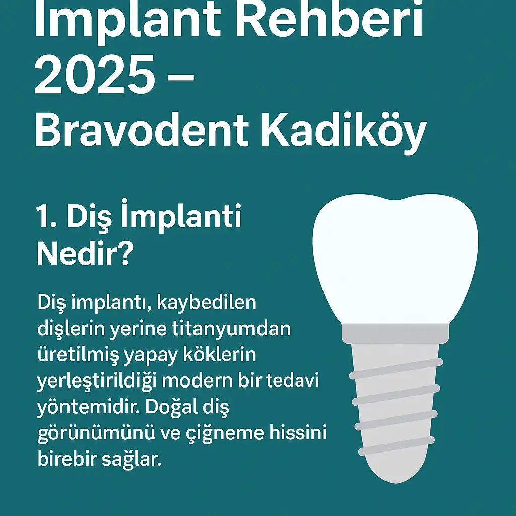 Kapsamlı İmplant Rehberi 2025 – Bravodent Kadıköy