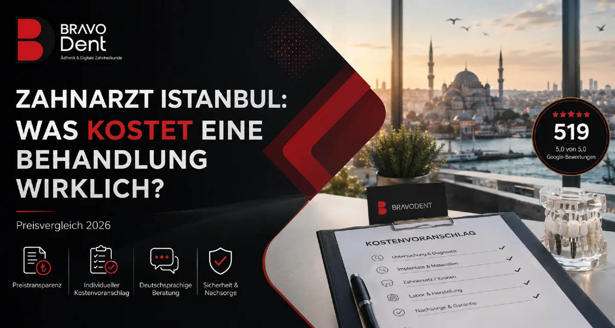 Zahnarzt Istanbul: Was kostet eine Behandlung wirklich? (Preisvergleich 2026)